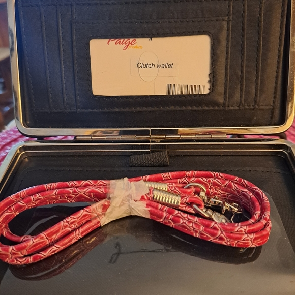 PAIGE PRODUCTS PINK  WALLET & CELL PHONE CLUTCH CROSSBODY - Picture 6 of 12